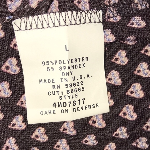 Studio M Women’s Heart Print Stretch Skirt L - Picture 7 of 12